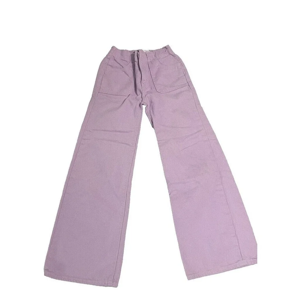 Old Navy Girls Utility Patch Baggy Wide Leg Pants-XL/12 Powder Blue